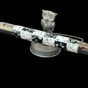 Chequered Corian Rollerball Pen