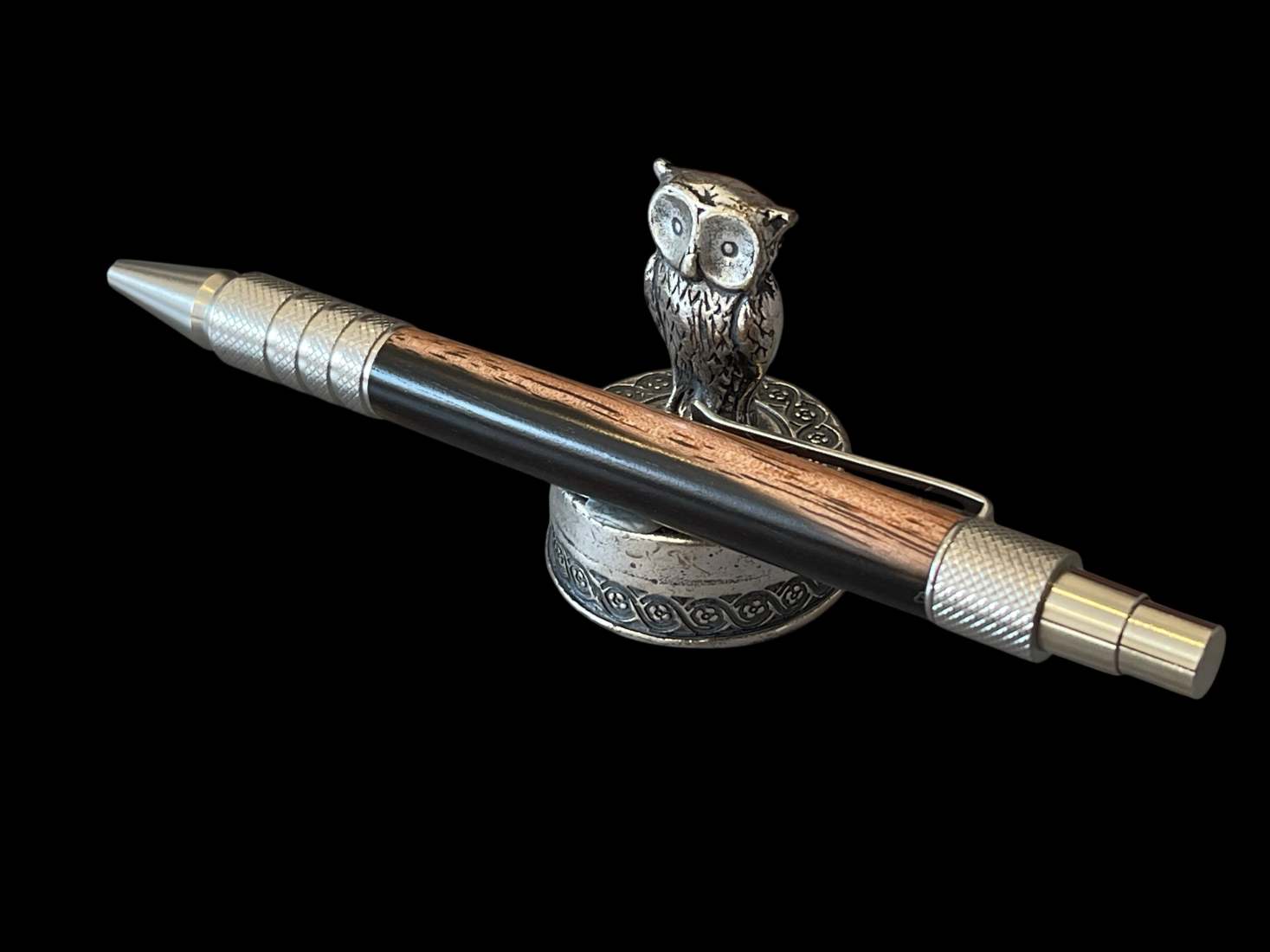 Indian Stripy Ebony Click Ballpoint Pen