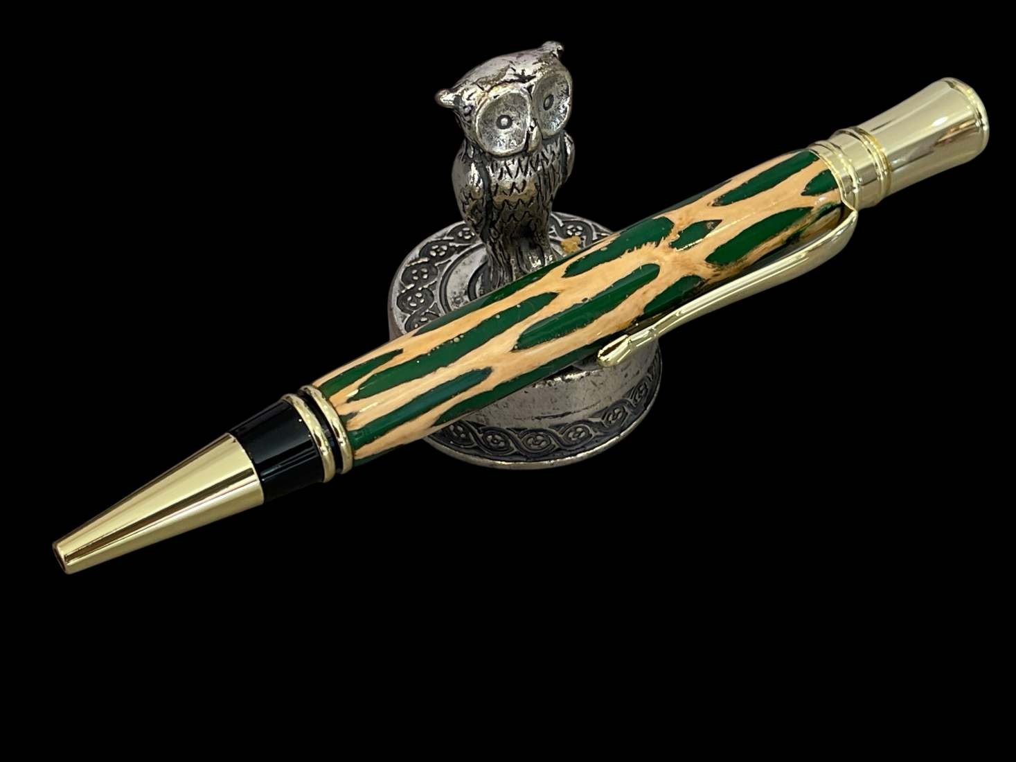Mexican Cholla Cactus Ballpoint Pen in Emerald Green Resin