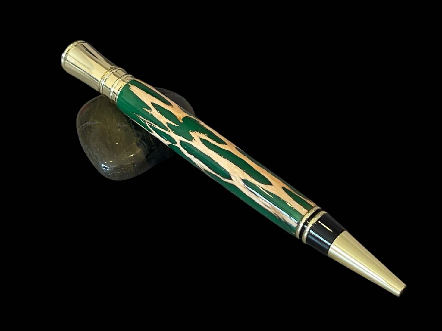 Mexican Cholla Cactus Ballpoint Pen in Emerald Green Resin - Image 3