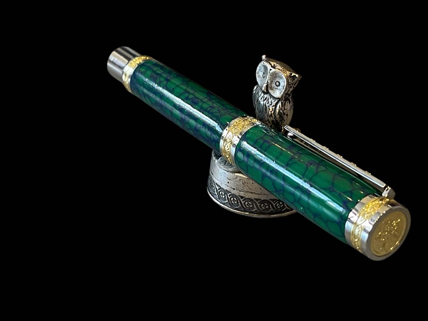 Tru-Stone Malachite Luxury Rollerball Pen - Image 6