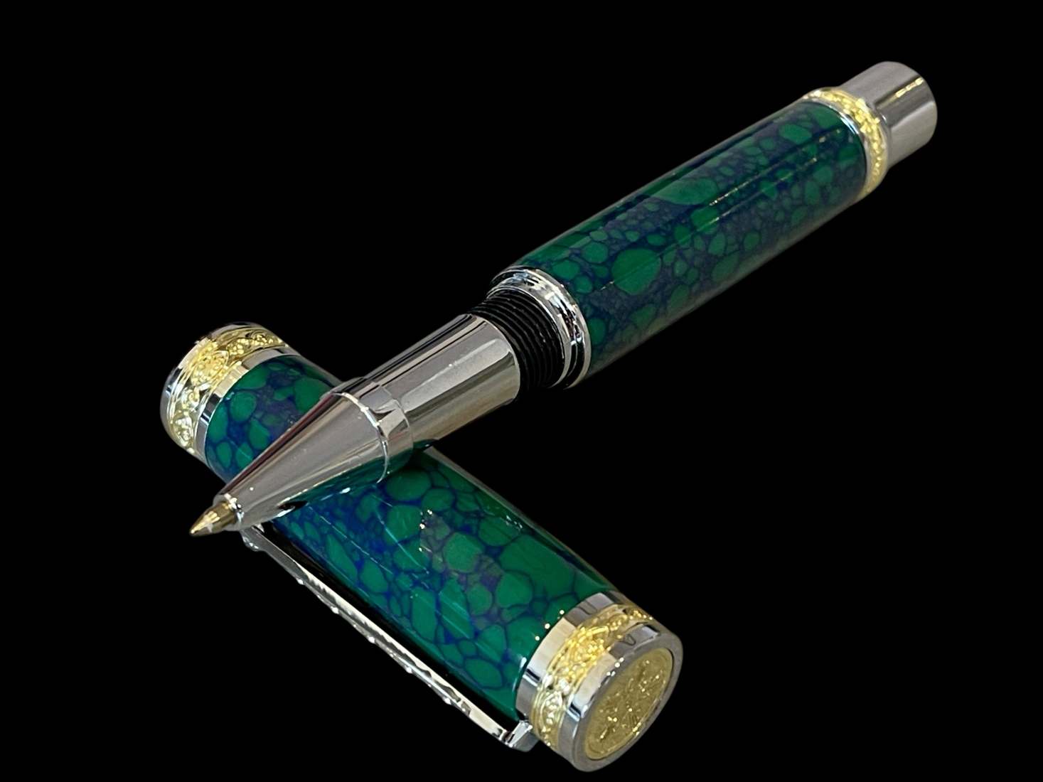 Tru-Stone Malachite Luxury Rollerball Pen - Image 9