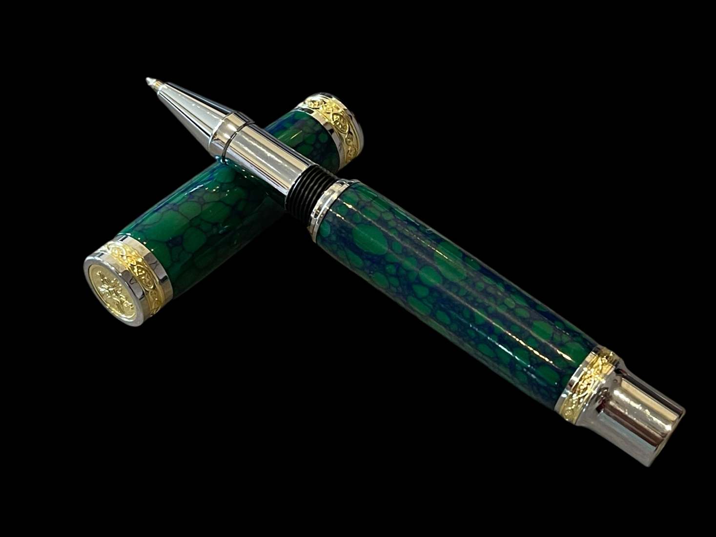 Tru-Stone Malachite Luxury Rollerball Pen - Image 5